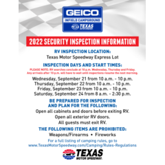Infield Security Inspection Info 