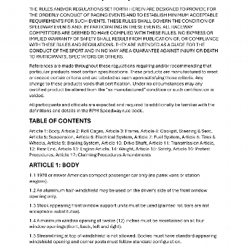 Limited Modified Rules