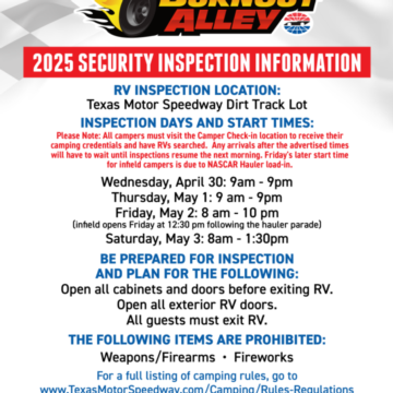Burnout Alley RV Inspection Info