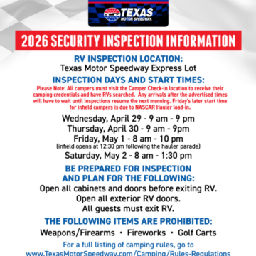 Infield Campground RV Inspection Info