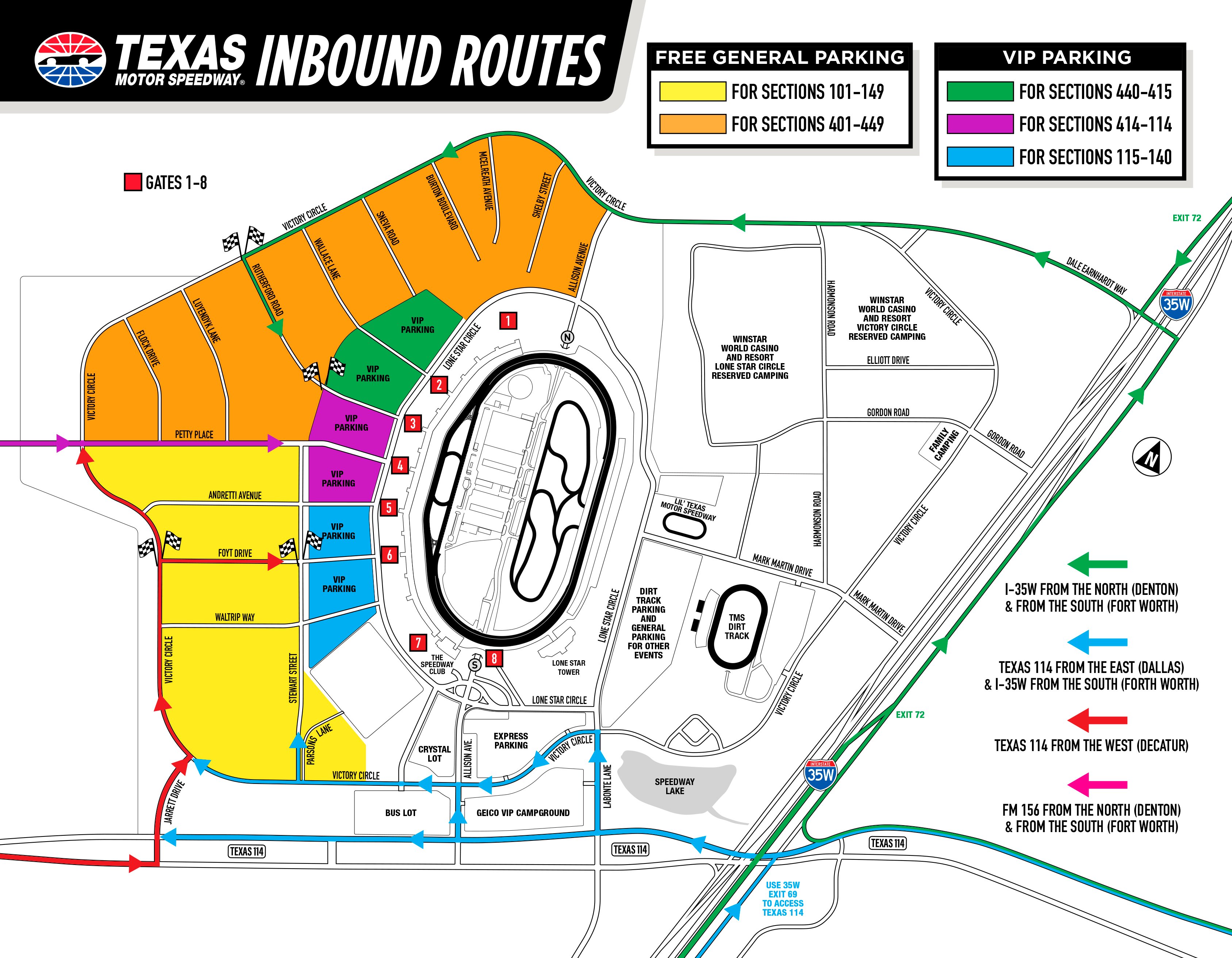 Directions & Parking Fans Texas Motor Speedway